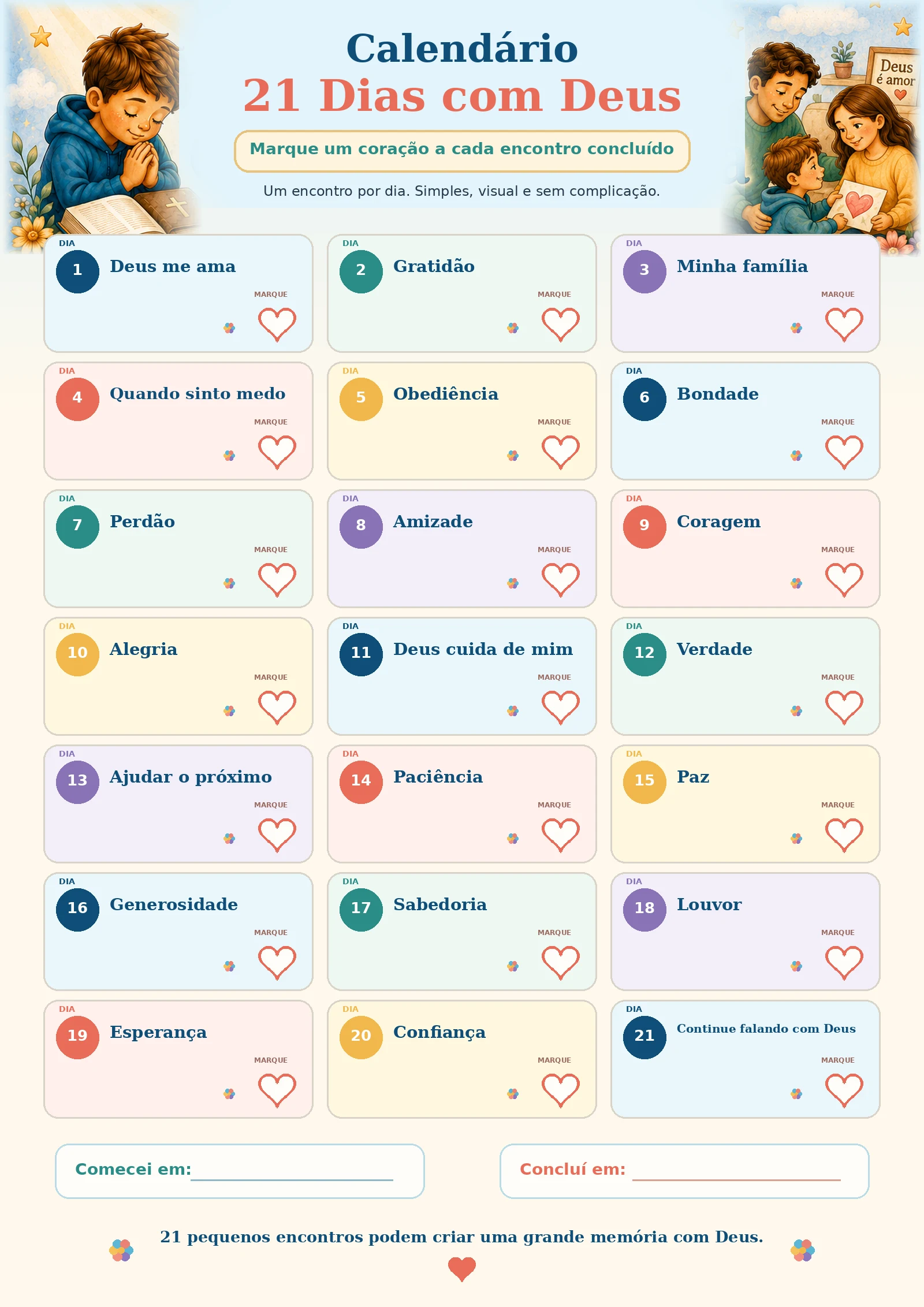 Calendário de 21 dias com Deus