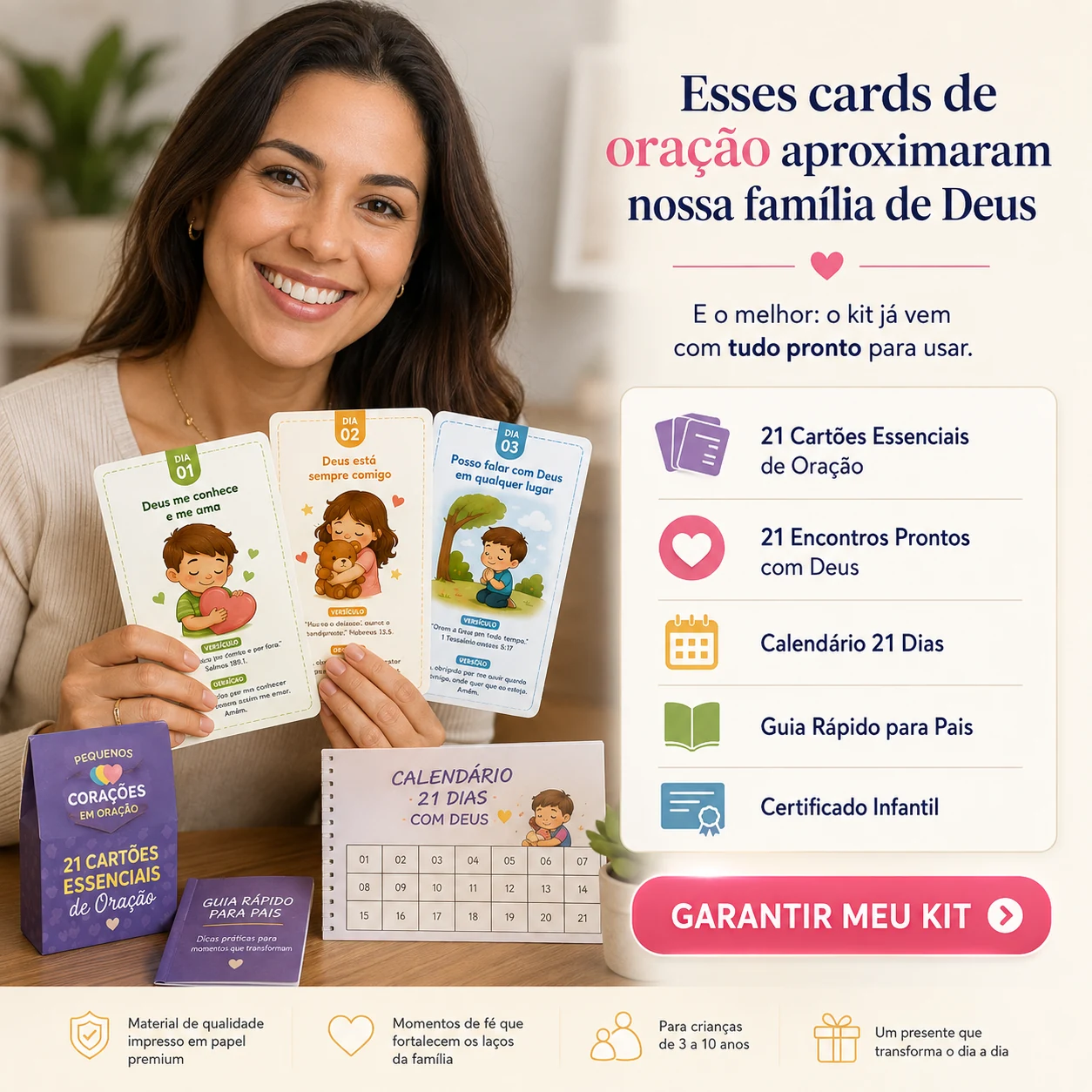 Kit completo Pequenos Corações em Oração